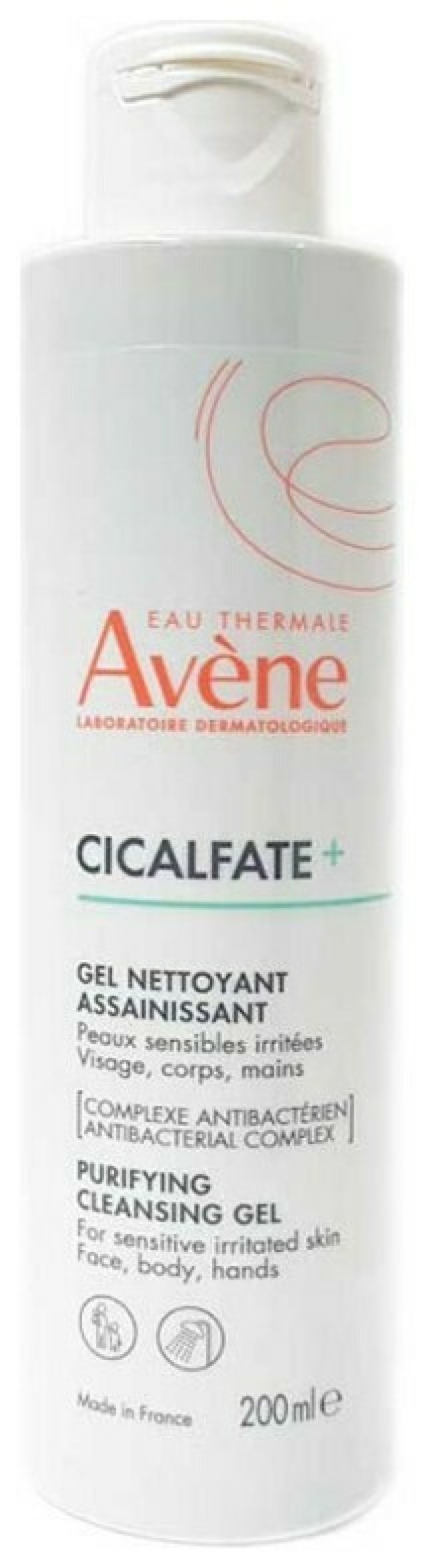 Avene Cicalfate+ Purifying Cleansing Gel Εξυγιαντικό Τζελ Καθαρισμού Για Ευαίσθητες & Ερεθισμένες Επιδερμίδες 200ml