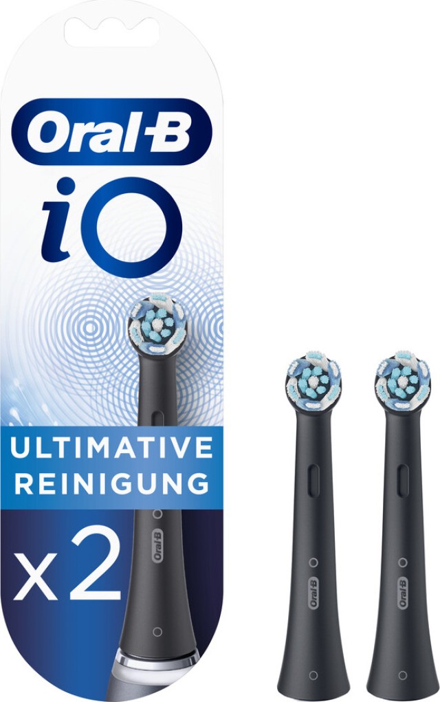 Oral-B iO Ultimate Clean Black Ανταλλακτικές Κεφαλές 2 Τεμάχια