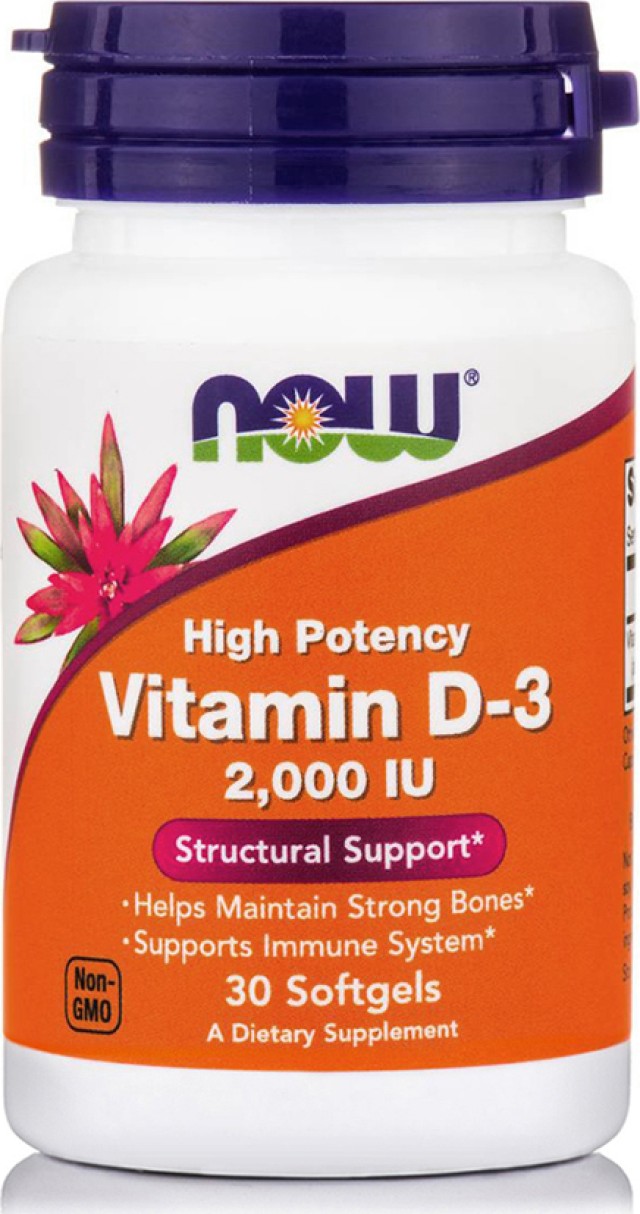 Now Foods Vitamin D-3 2000 IU 30 softgels