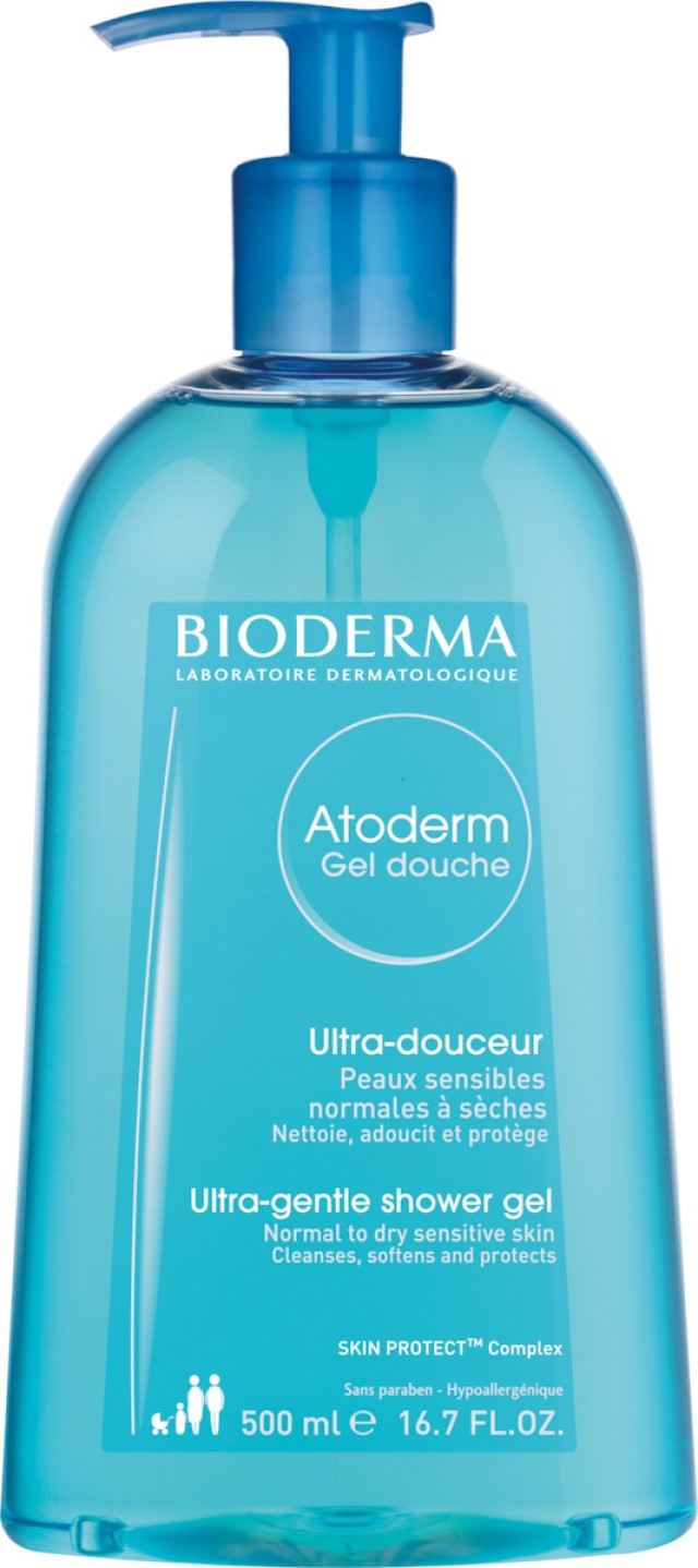 Bioderma Atoderm Gel Douche - Τζελ Καθαρισμού για ξηρή επιδερμίδα, 500ml