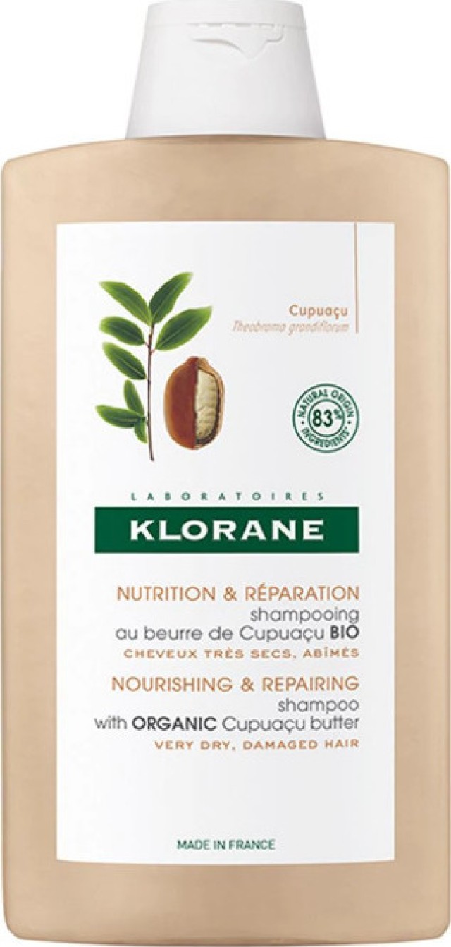 Klorane Shampoo With Cupuacu Butter Σαμπουάν Για Πολύ Ξηρά Μαλλιά Με Βούτυρο Κουπουασού, 200ml