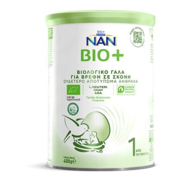 Nestle Nan Bio 1 Γάλα Πρώτης Βρεφικής Ηλικίας σε σκόνη από τη γέννηση 400gr