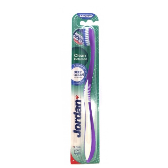 Jordan Clean Between Medium Toothbrush Οδοντόβουρτσα με Μικρο ίνες Μέτρια 1 τμχ