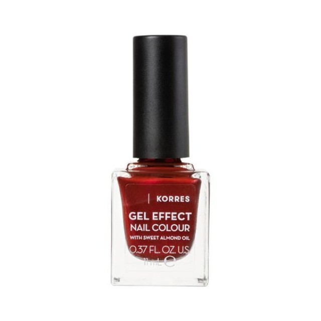 Korres Gel Effect Gloss Βερνίκι Νυχιών Μακράς Διαρκείας Velour Red Νο 58 11ml