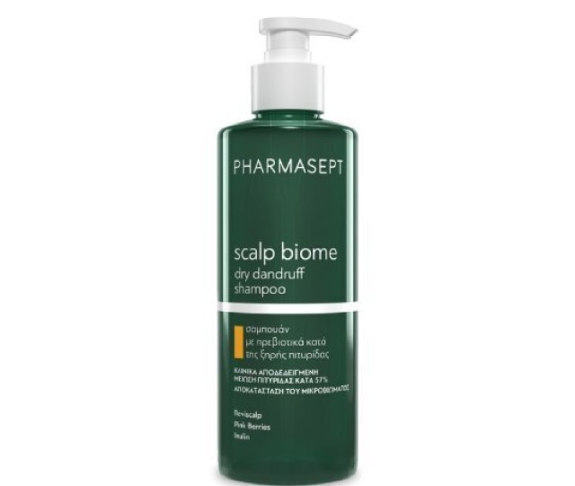 Pharmasept Scalp Biome Dry Dandruff Σαμπουάν Ρύθμισης & Αντιμετώπισης Ξηρής Πιτυρίδας, με Πρεβιοτικά 400ml