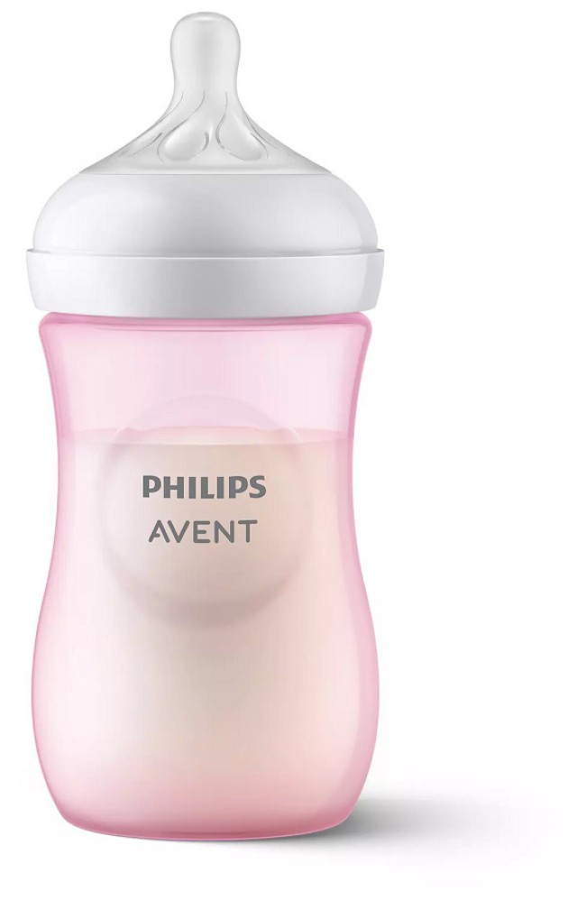 Avent Philips Natural Response Πλαστικό Μπιμπερό για 1m+ Ροζ Θηλή Σιλικόνης Ροή 3 260ml [SCY903/11]