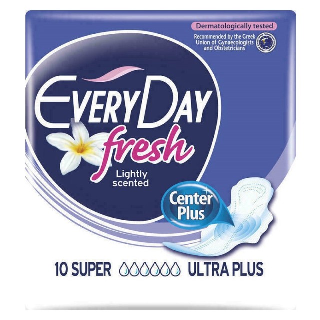 Every Day Fresh Super Ultra Plus Σερβιέτες με Φτερά για Αυξημένη Ροή 6 Σταγόνες 10τμχ