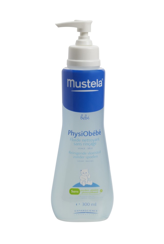 Mustela PhysiObébé Flude nettoyant sans rincase 300ml