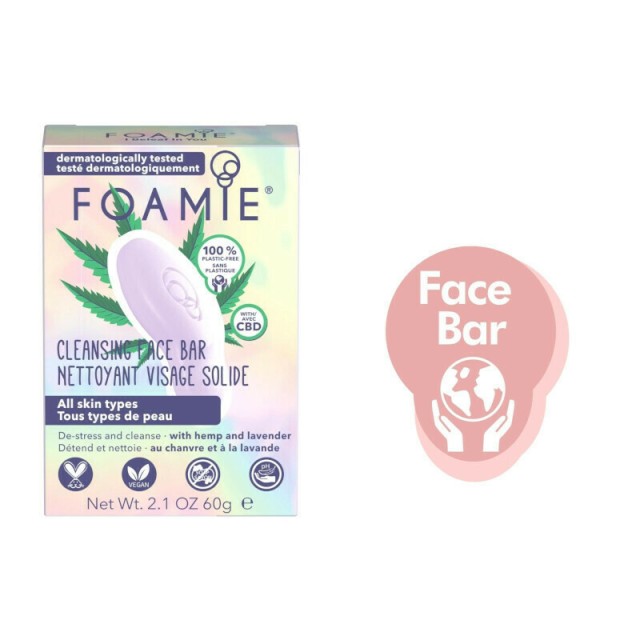 Foamie Face Bar I Beleaf In You Μπάρα Καθαρισμού Προσώπου για Όλους τους Τύπους Επιδερμίδας, 60gr