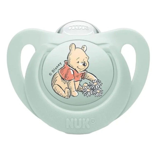 Nuk Star Disney Winnie The Pooh Πιπίλα Σιλικόνης 6-18m Πράσινη με Γουίνι, 1τμχ (107.36.939)