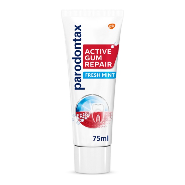 Parodontax Active Gum Repair Fresh Mint, Οδοντόκρεμα για την Αποκατάσταση των Ούλων που Αιμορραγούν από την 1η Εβδομάδα 75ml