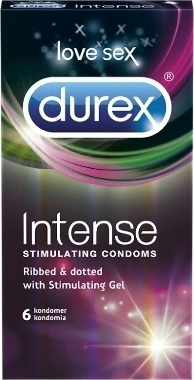 Durex Intense Stimulating Condoms Προφυλακτικά με Διεγερτική Υφή 6 τεμάχια