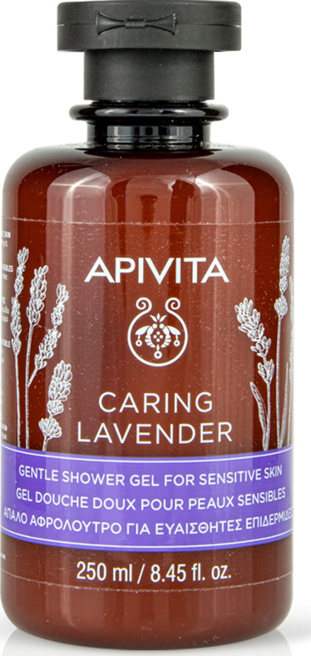 Apivita Caring Lavender Απαλό Αφρόλουτρο για Ευαίσθητες Επιδερμίδες, 250ml