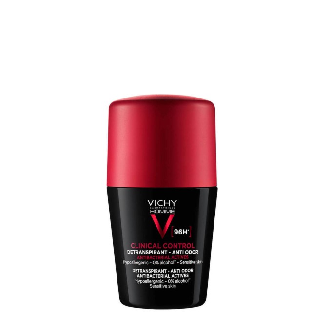 Vichy Mens Clinical Control 96HR Protection Anti-Perspirant Roll-on Deodorant 50ml