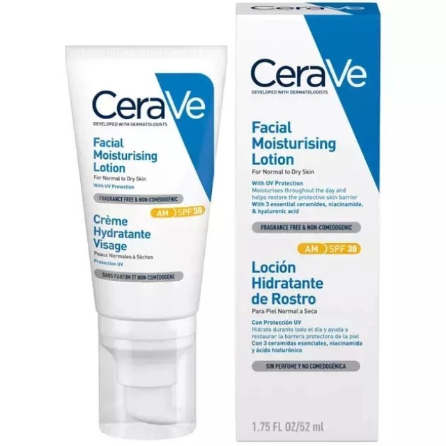 CeraVe AM Facial Moisturizing Lotion Ενυδατική Λοσιόν Προσώπου με SPF30, 52ml