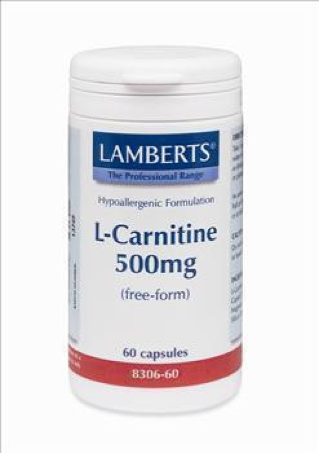 LAMBERTS L-CARNITINE 500MG NEW HIGHER STRENGTH 60CAPS