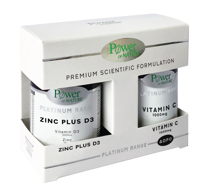 Power Health Promo Classics Platinum Range Zinc Plus D3 15mg/2000iu 30 ταμπλέτες & Vitamin C 1000mg 20 ταμπλέτες