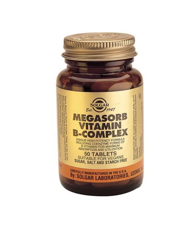 SOLGAR MEGASORB B COMPLEX 50 tabs