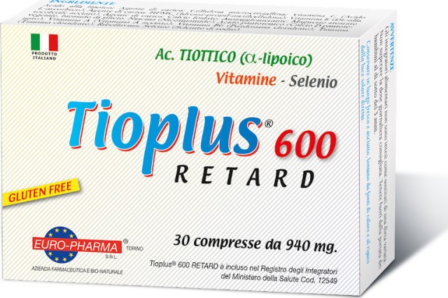 Bionat Tioplus 600 Retard Συμπλήρωμα Διατροφής για το Νευρικό Σύστημα, 30 Caps